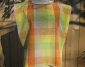 Personalized, Reversible Ladies' Bibs protects your clothes even with a spill to wear as a bib or partial apron