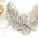 Feather Brooch-Antique Sliver with Crystal