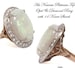 Opal Diamond Ring Platinum Top Art Nouveau