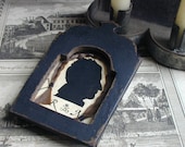 handmade framed mourning silhouette