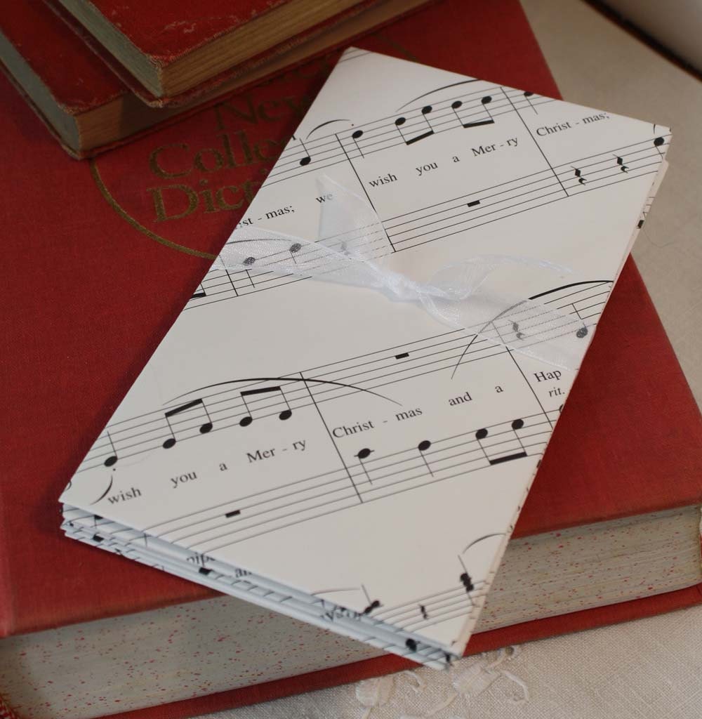 Handmade Envelopes Sheet Music made from Old Piano Music