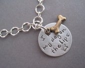Chain Bracelet - Charm Bracelet - Dog Lover Jewelry - I Kiss My Dog on the Lips - Mixed Metal Charm Bracelet -