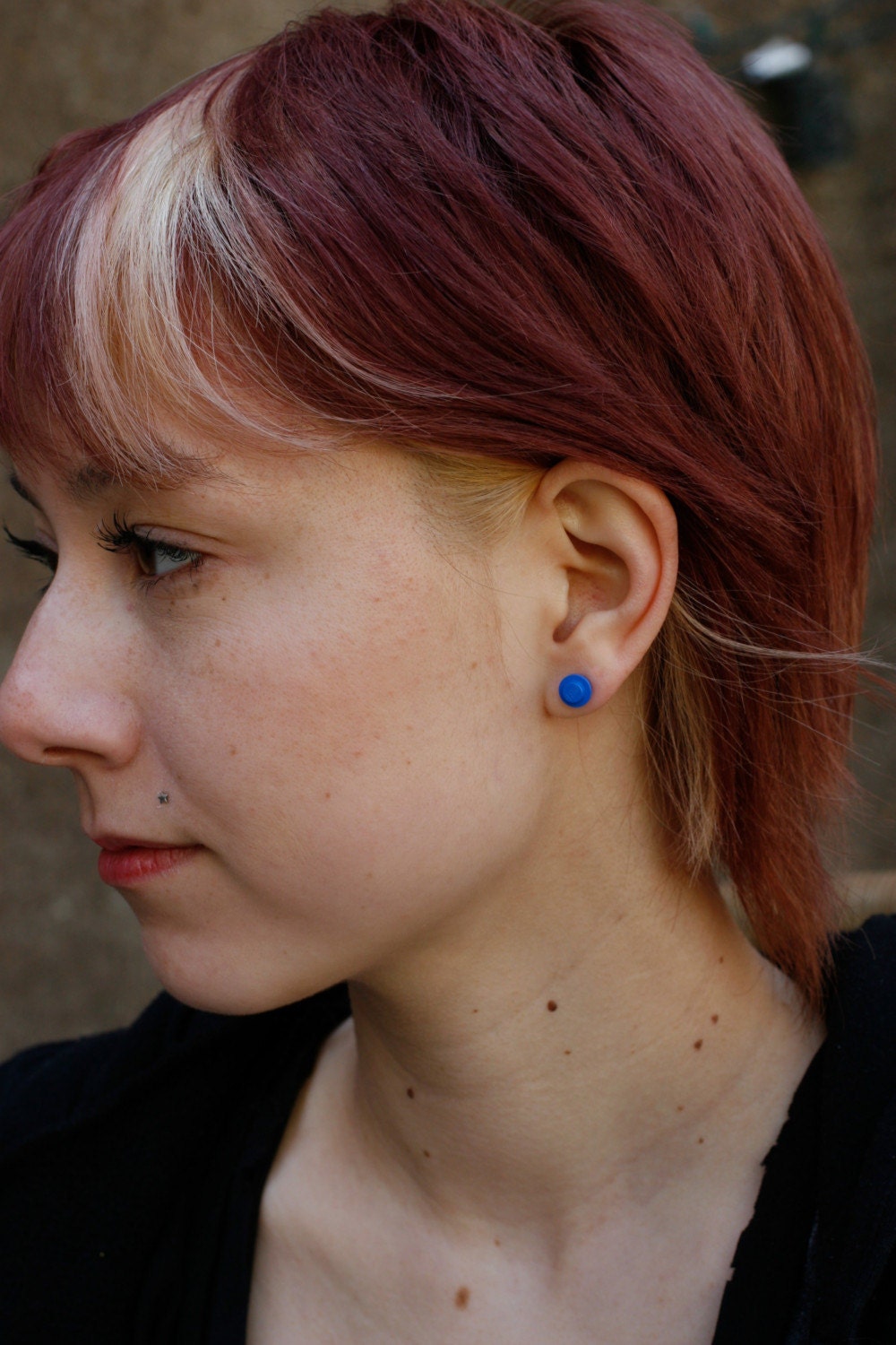blue stud earrings