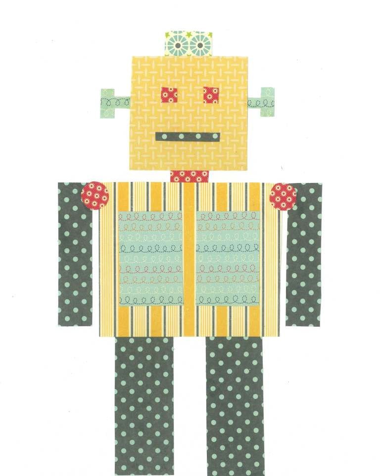 Robot Nursery Art PRINT - Three Robot Prints 11x14, Childrens Wall Decor, Kids Art, Robot Decor, Baby Boy Nursery Decor, Art for Children