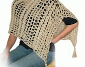 Instant DIY Easy Crochet Poncho Digital PDF Pattern download - Sandstone