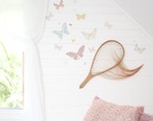 Wall Stickers Butterflies (Reusable and removable fabric wall decals, not vinyl) - Butterflies (antique)