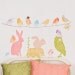 Wall Decals Woodland (Reusable and removable fabric stickers, not vinyl) - Girly Forest Critters