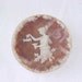 Lovely Vintage Small Brown And Ivory Incolay Stone Plate