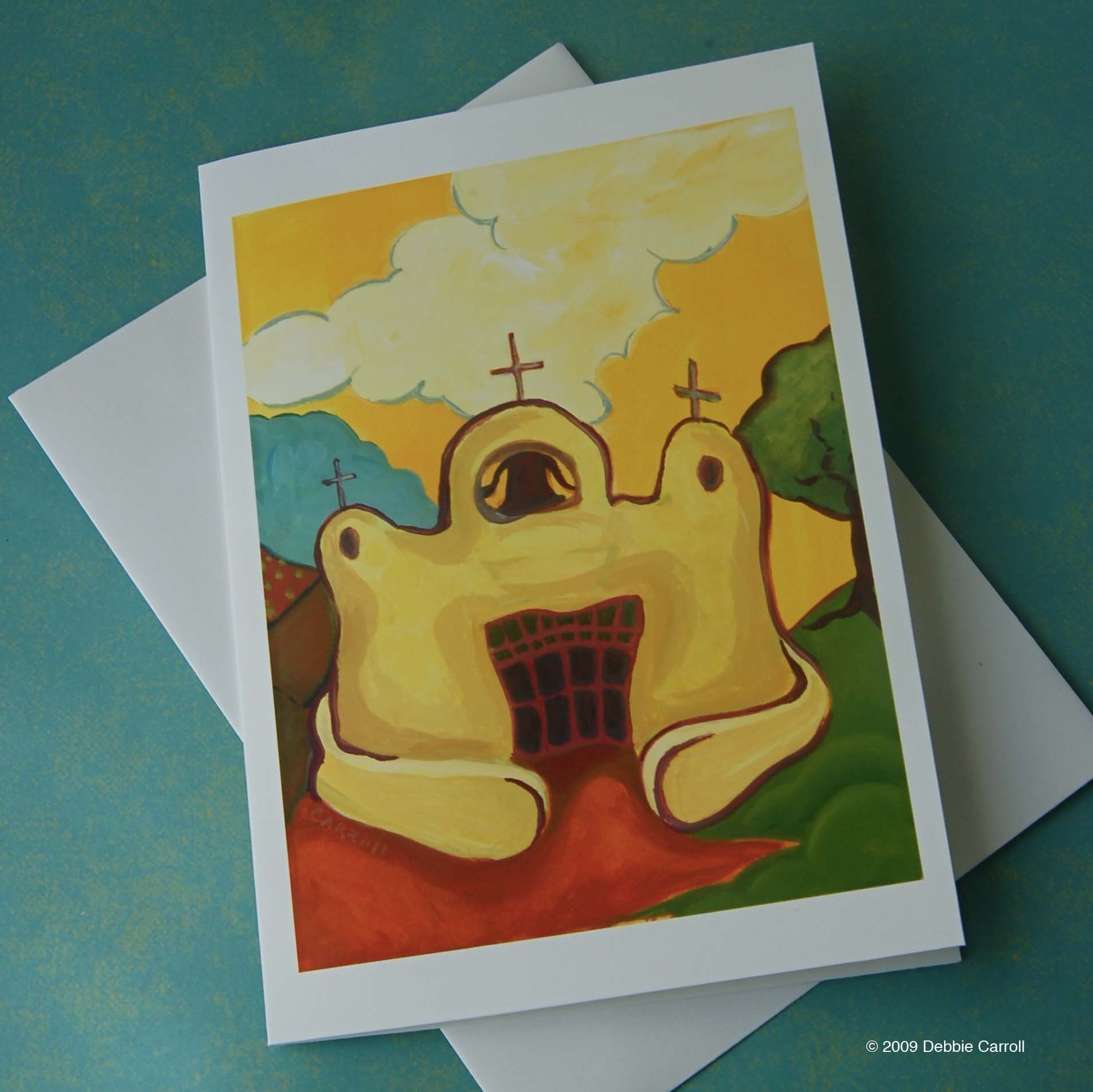 Talpa Church - Mini Print Art Card Print from Original Watercolor