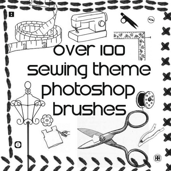 Sewing Photoshop Brushes