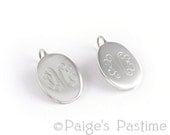 Personalized Jewelry Earrings Monogammed Sterling Silver