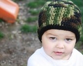NEW Camo Crochet Beanie Hat