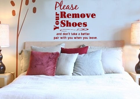 Please Remove Your Shoes Vinyl Decal