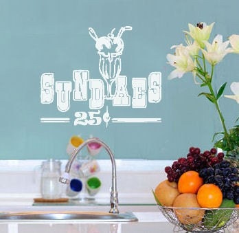 Vintage Ice Cream Sundae - Vinyl Decal