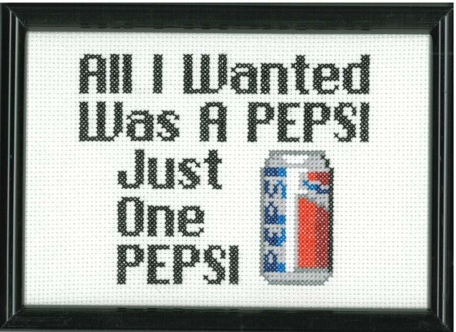 Suicidal Tendencies Pepsi Cross Stitch