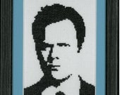 Joel McHale Completed 5x7 Cross Stitch