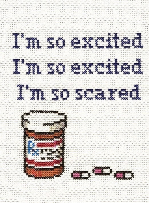 I'm so Scared Cross Stitch