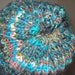 Ready to ship - GORGEOUS HAND KNITTED /This is a knit double thick hat handspun  yarn/ Oversized Knitted Beanie/Melted Crayons