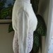 Ready to ship -  HANDMADE Ivory Kate Middleton Angora Bridal Bolero hand knitted with handspun angora yarn/ fit size XXL