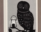 Night Owl - Greeting Card
