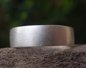 men's wedding ring - handmade brushed / satin finish wedding band for men and women in sterling silver - 5mm - made to order