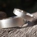 simple wedding rings - handmade wedding bands set with brush / satin finish in sterling silver - 5mm & 3mm - made to order