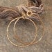 gold hoop earrings - handmade hammered large hoops in 14k gold filled