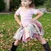 Fabric Scraps Tutu Skirt Shabby Chic Pink and Brown  Made to Order size Newborn to 4T