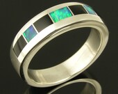 Australian Opal and Black Onyx Ring