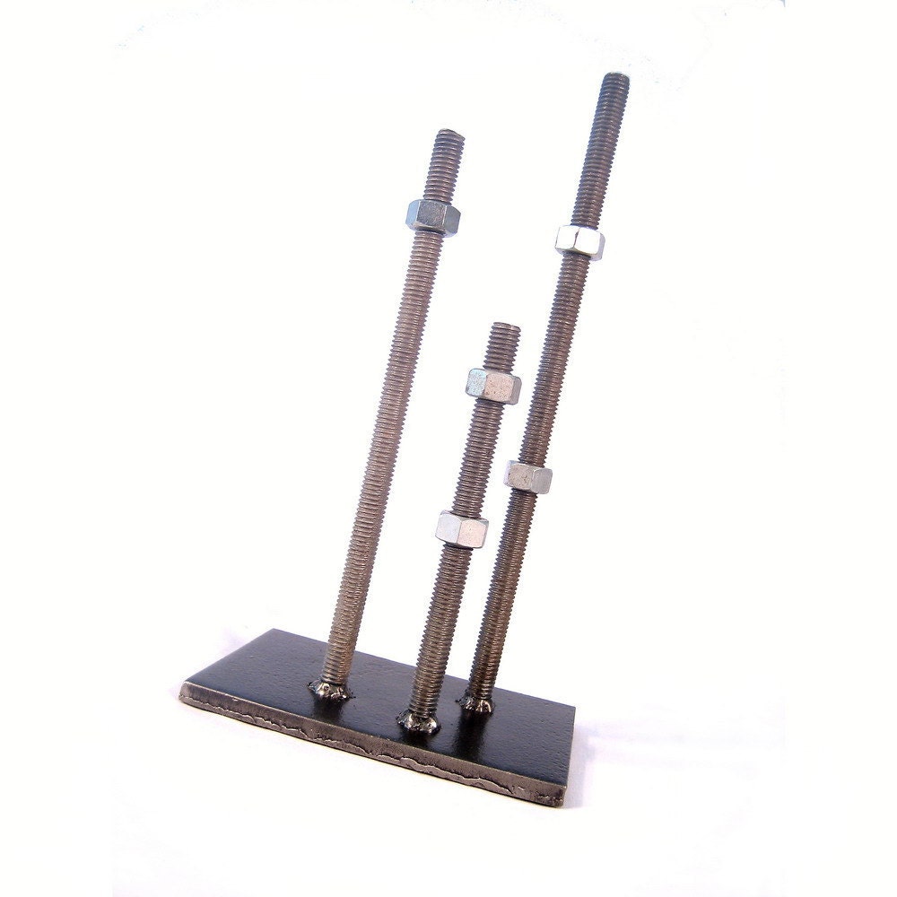 Abstract Sculpture From Recycled Metal