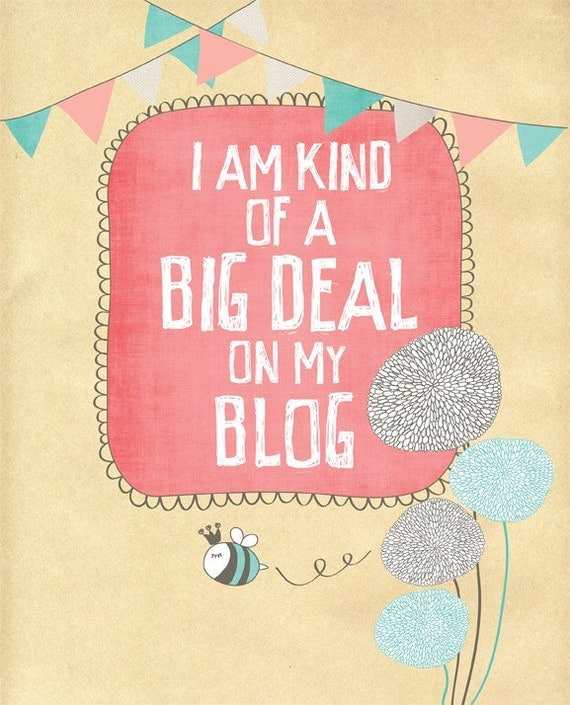 Blog Art Print, 5x7 Pink Wall Art Decor, Fun Typography Art, Typographic Art, Neutral Tones Wall Art Poster, Blogging Print, Website Print