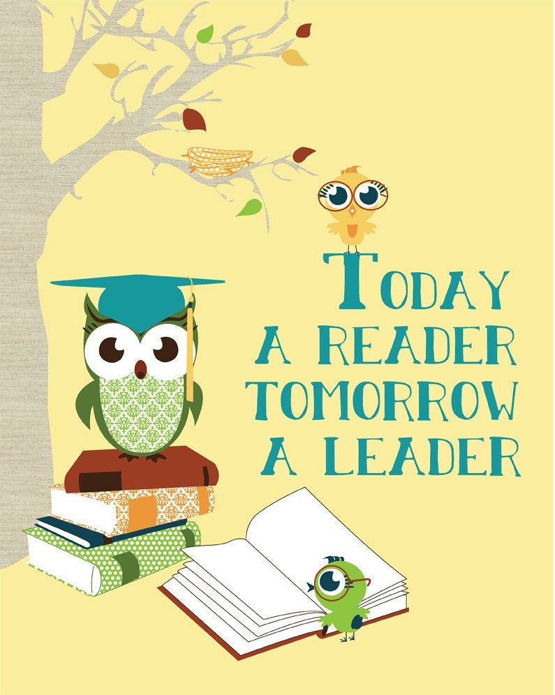Homeschool Classroom Poster, Reading English Classroom Decor, Digital Print Drawing, Home School Reading Class Decor