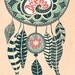 Illustration of Dream Catcher, Dream Catcher Illustration, Original Drawing of Dreamcatcher, Tribal Drawing for Girl's Bedroom