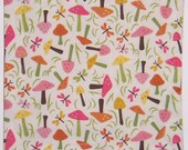 Mushrooms and Butterflies Baby Crinkle Square- Sensory Toy