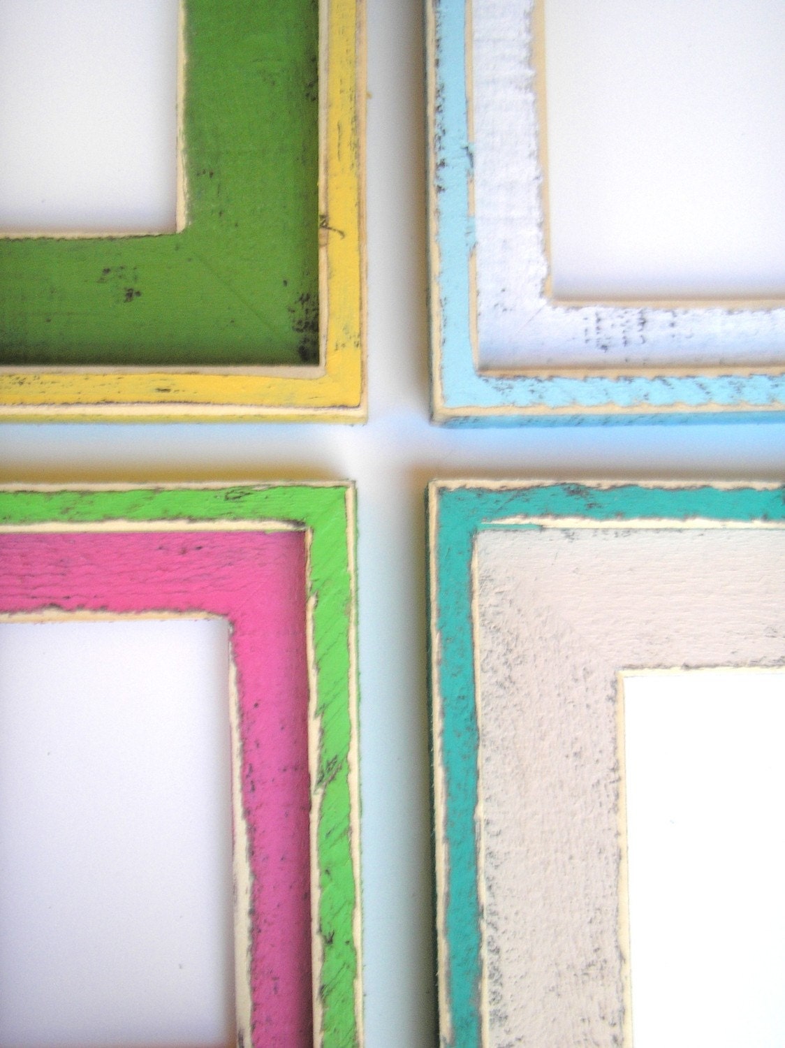 Two distressed picture frames package The "ORIGINAL" 2 Color Choice Picture frame 11x14, 12x12 or 10x10 Choose from 63 colors