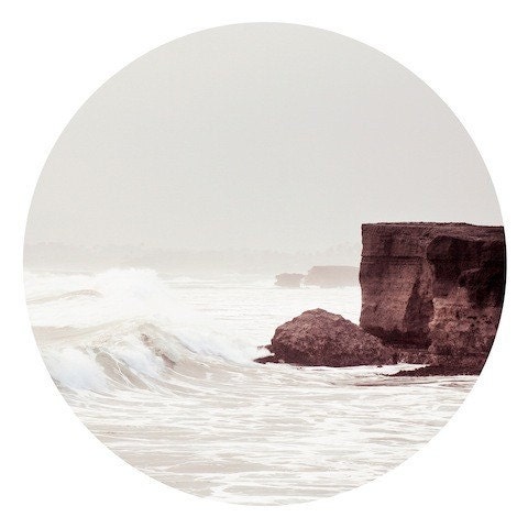 Coastal, beach, cliff, ocean photography, print, white water, nature, natural, landscape, fine art photograph 8"x8"