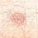 Paris photograph, France, vintage map, drive, travel, train, road trip, navigate, home decor, print, fine art photograph 8"x8"