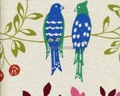 Birds Medium Blue in VioletRed - Border Printing Design - EK-QS38184A