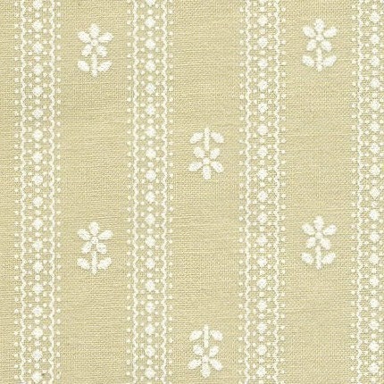 kawai Little White Floral with Lace Stripe -Japanese Cotton -  EK-QS26115