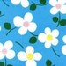 Dancing Twist Flowers Blue- Japanese Cotton-EK-QS33103B