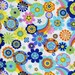 Sparkle Florwers in White -Cotton-EK-QS35102D