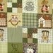 Lovely Sweet Girl Patchwork in Green/Brown Combo - EK-QS31609B