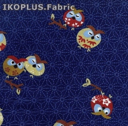 Kawaii Owls in Navy - Japanese Cotton - EK-QS34505C