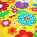 Colorful Pop Flowers Garden and Lovely Bee in Yellow -- EK-QS38268C