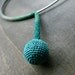 Handcrocheted mixed threads choker