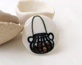 eggs basket brooch