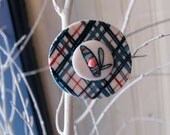 Dragonfly collage brooch