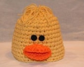 Baby chick handmade crocheted winter character hat unique and very warm