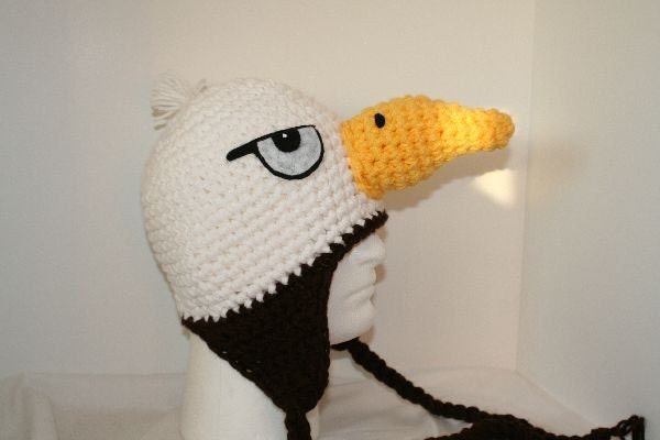 Eagle hat  - fun winter made to look like a bald eagle fun warm and patriotic - currently made to order