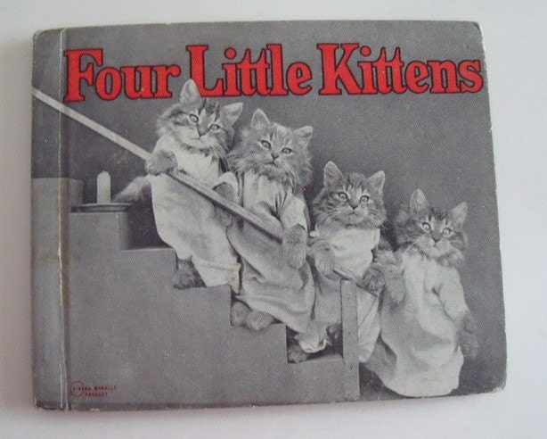 Vintage 1934 Four Little Kittens Book by brownmouse60 on Etsy